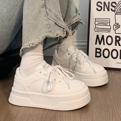 回力配裙子厚底增高小白鞋