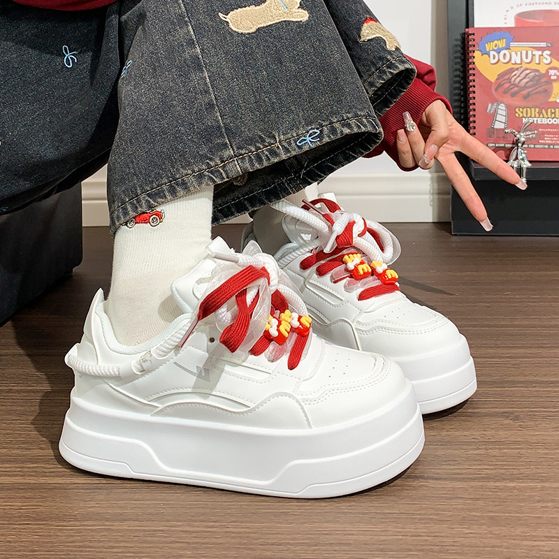 回力女鞋原创薯条厚底板鞋子2026新款爆款百搭小众休闲增高小白鞋