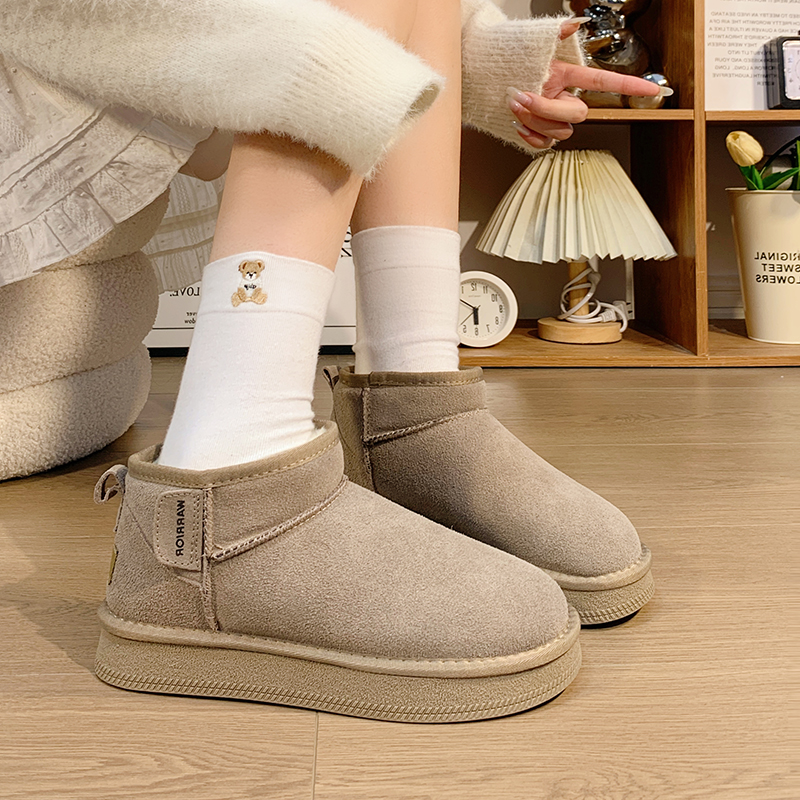 回力短筒雪地靴加绒加厚面包棉鞋