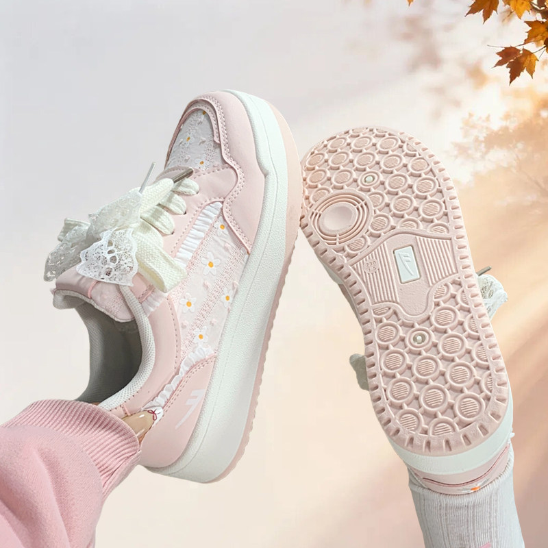 回力女鞋粉色小雏菊厚底板鞋子2026新款爆款百搭配裙子增高小白鞋,女鞋,休闲板鞋,淘宝优惠券,粉丝福利购,淘宝优惠卷