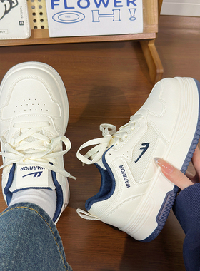 回力白色厚底小白鞋子女鞋百搭休闲轻便软底爆款增高板鞋子ins潮