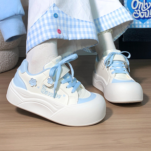 回力厚底可爱大头小白鞋女2026新款魔术贴女鞋百搭学生休闲板鞋子