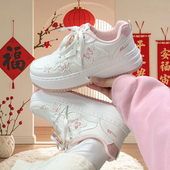 子百搭厚底休闲板鞋 回力女鞋 爆款 面包鞋 蝴蝶粉色小白鞋 女2026新款