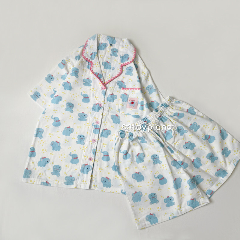 A类全棉双层纱布夏季女士家居服