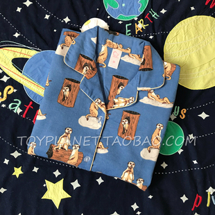 『狐獴木屋』纯棉磨毛春秋冬情侣女款睡衣男士长袖长裤家居服套装