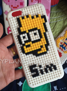 『回馈价』创意卡通DIY积木适用于 iphone7 plus 6s 手机壳保护套