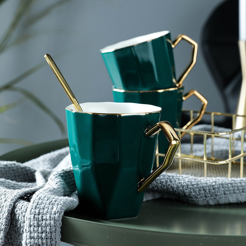 马克杯北欧陶瓷杯欧式杯子创意咖啡杯家用简约办公室用水杯带勺子|ruв категории посуда, кубок/кубок/чайник, кружка - от Buy2taobao.com для оказания профессиональной услуги покупки агента Taobao