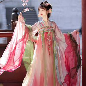 芳菲苑汉服【神都少女】仙气大袖襦刺绣齐胸破裙女新款春夏汉服