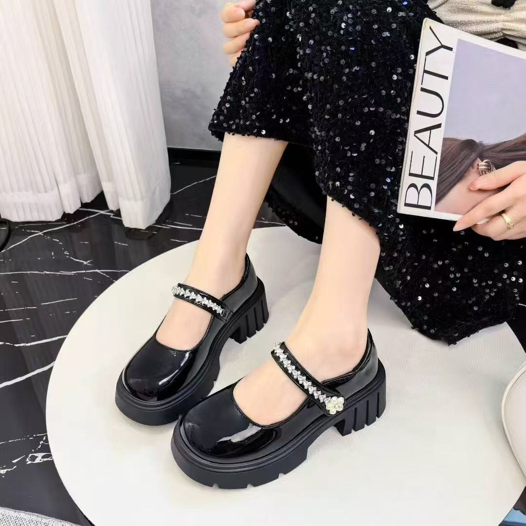 法式玛丽珍女鞋小个子高跟6厘米