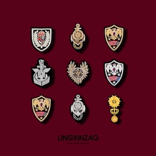 灵心造印度丝刺绣布贴高档衣服装饰标志DIY配饰补丁手工定制徽章