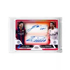 Messi & Ronaldo LAOSHU Star Card 5/5 Double Autograph Red and White Non-Panini Authentic Football Signature World Cup