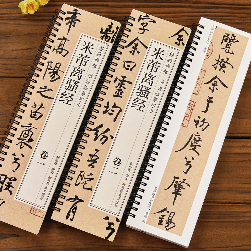 米芾离骚经行楷字帖行书书法毛笔字帖北宋经典碑帖书法临摹字卡原大版墨迹本近距离书法字帖卡 近距离临摹字卡黑龙江美术