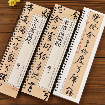 米芾离骚经行楷字帖行书书法毛笔字帖北宋经典碑帖书法临摹字卡原大版墨迹本近距离书法字帖卡 近距离临摹字卡黑龙江美术