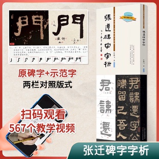 张迁碑字字析视频讲解隶书碑帖逐字精讲杜鹏飞法临摹软笔笔法解析书法教程原帖临写对照裸脊线装圣教序字字析系列天津人民美术出版