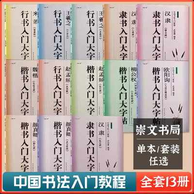 中国书法入门培训教程 颜真卿楷书勤礼碑多宝塔碑欧阳询九成宫醴泉铭赵孟頫行书洛神赋隶书曹全碑魏碑 初学者入门大字帖毛笔练字帖