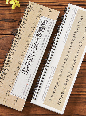 姜夔跋王献之保母帖经典碑帖书法临摹字卡小楷毛笔书法字帖简体旁注原色原帖全文成人学生初学者基础入门近距离临摹字卡黑龙江美术