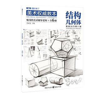 美术权威教本结构几何体敲门砖李家友 零基础入门素描临摹对画几何形体单体基础步骤解析训练美术绘画教材书籍