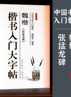 楷书入门大字帖魏楷张猛龙碑 修订防伪版 中国书法初学入门教程路振平著学生成人毛笔字帖培训教材 长江出版传媒崇文书局