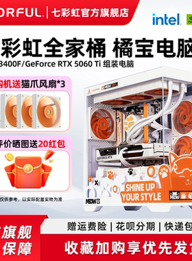 七彩虹橘猫主机i5 14400f 14700f 14600kf 5060ti 8g RTX5060 8G 4060显卡台式机组装电脑主机diy组装机整机