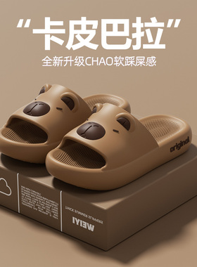 2025新款夏季可爱卡皮巴拉儿童凉拖鞋男女童居家洗澡防滑浴室拖鞋