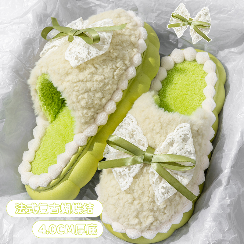 踩屎感棉拖鞋女秋冬季2025新款家居室内厚底防滑保暖毛毛拖鞋女士