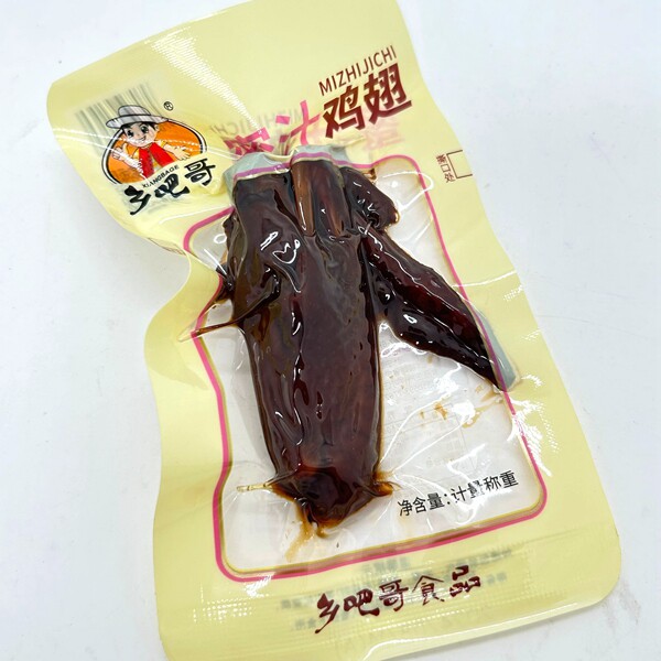 乡吧哥蜜汁鸡翅500克零食即食熟食肉食宵夜卤味透明小包装乡巴哥