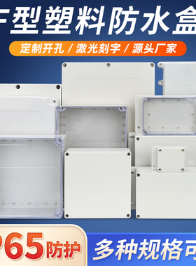 F带耳防水盒户内外防水塑料接线盒塑料壳密封盒塑料电气按钮盒子