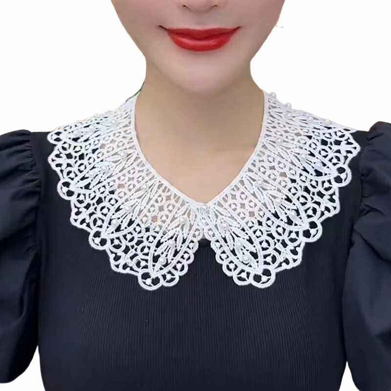 韩版蕾丝披肩夏季薄款防晒镂空娃娃领假领子女百搭假领外搭配裙子