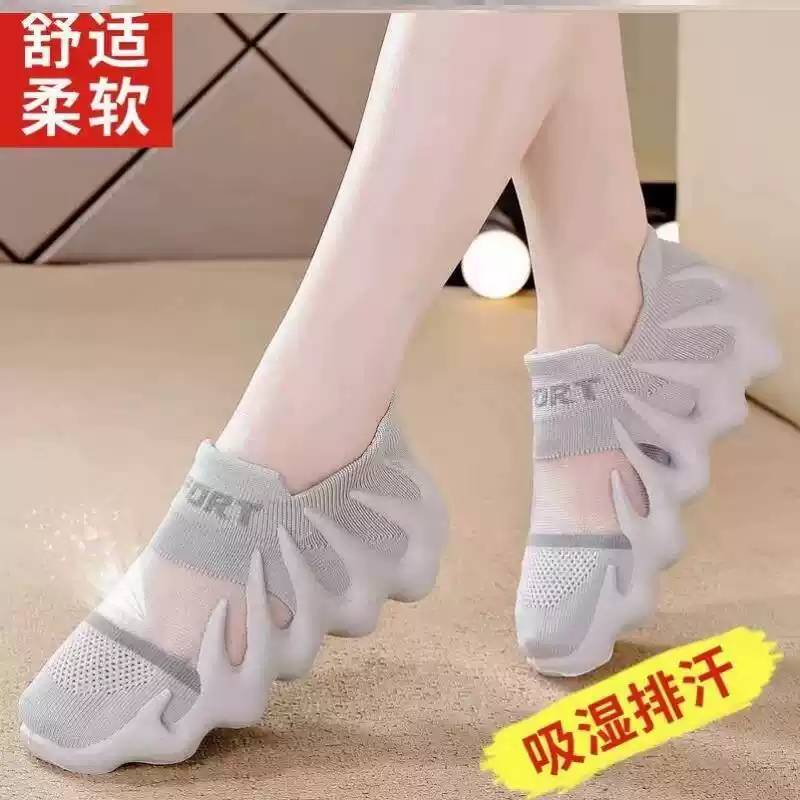 飞织运动鞋女八爪鱼女健身房跑步机鞋瑜伽室内外专用软底轻便女鞋