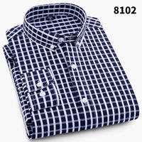 Summer thin striped shirts, men's long-sleeved, middle-aged loose, large-sized, no-iron business casual, floral print shirts are in vogue thumbnail 2