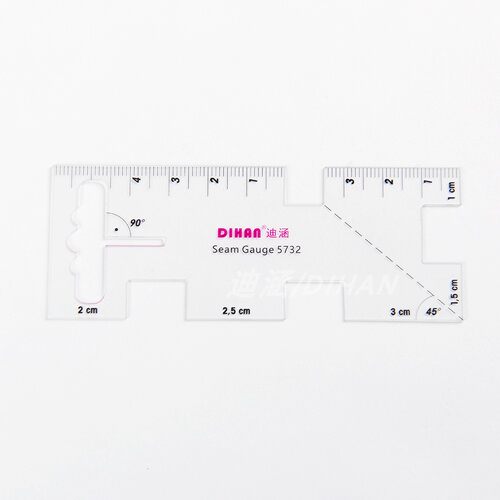 迪涵/DIHAN 5732 内置刻度公制测厚尺 迷你手工测厚尺 公制缝份尺