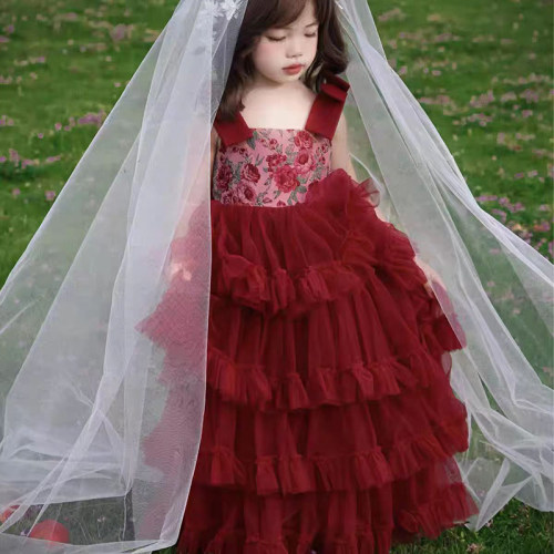 儿童礼服洋气小女孩花童婚礼公主裙2026新款高端轻奢小众生日礼服