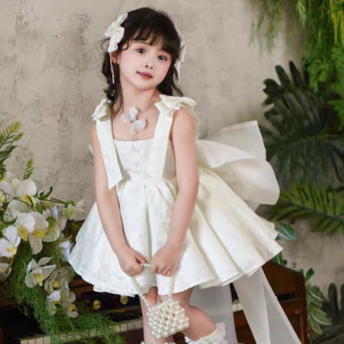 女童礼服新款高端洋气小女孩生日蓬蓬公主裙绝美儿童主题拍照服装