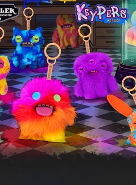 正版Fuggler萌牙牙齿怪兽毛绒挂件放克牙宝丑萌搞怪书包包钥匙扣