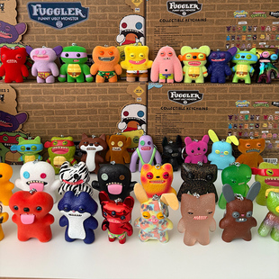 正版Fuggler牙齿怪兽丑萌搞怪盲盒儿童迷你玩偶牙宝怪兽公仔礼物