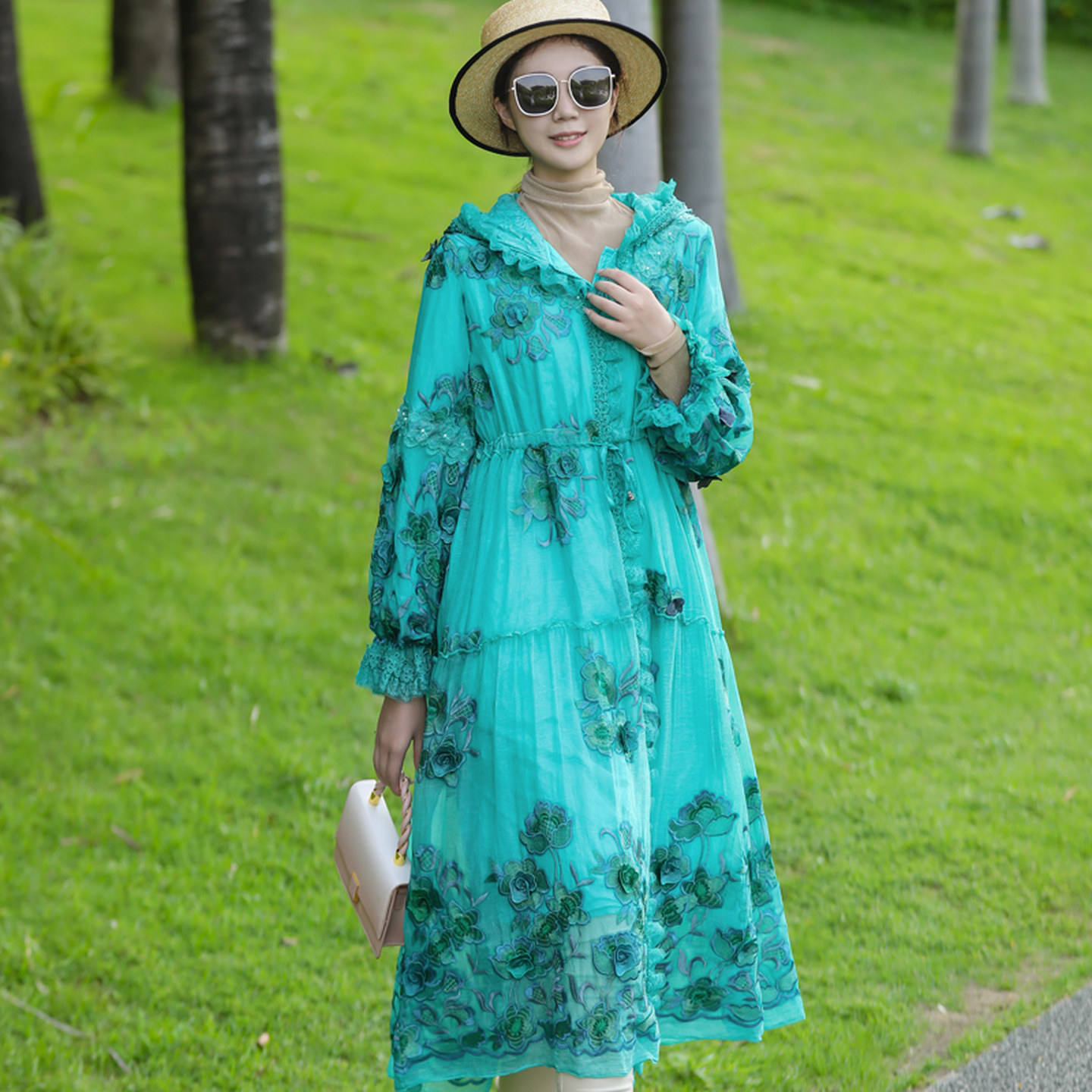 棉服女2026夏季新款中年妈妈轻薄保暖收腰显瘦中长款过膝棉衣外套