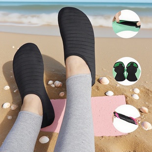 扎乐新款夏季薄底游泳鞋瑜伽赤足贴肤溯溪沙滩涉水鞋