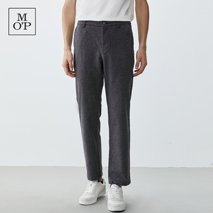 Marc O'Polo/MOP2025春季新款花纱锥形商务休闲长裤男士直筒裤子