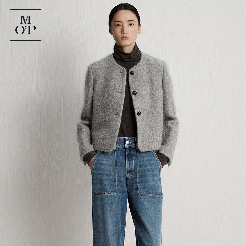 Marc O'Polo/MOP25冬季新款苏丽针织毛感双面尼圆领羊毛短外套女,女装/女士精品,毛呢外套,淘宝优惠券,粉丝福利购,淘宝优惠卷