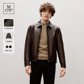 绵羊皮复古短款 Marc 翻领防风夹克男外套 MOP2025春季 新款 Polo
