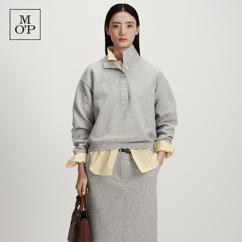 Marc O'Polo/MOP2026春季新款时尚休闲短款小翻领设计卫衣外套女,女装/女士精品,卫衣/绒衫,淘宝优惠券,粉丝福利购,淘宝优惠卷
