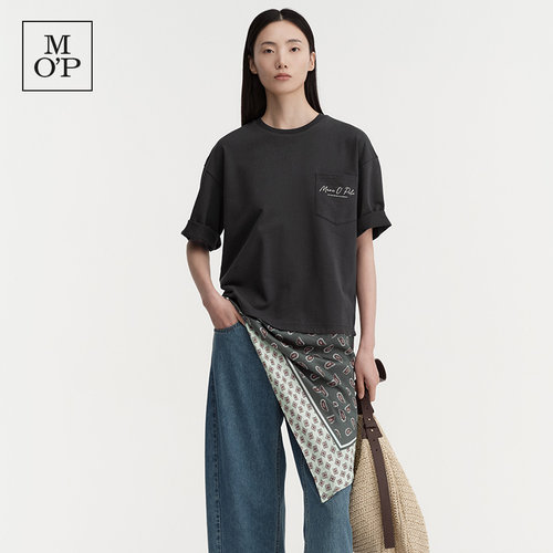 MOP叠穿假两件拼接连衣裙女