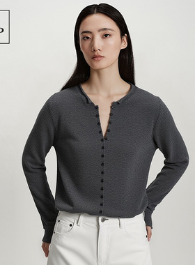 Marc O'Polo/MOP2026春季新款简约时尚设计多扣毛织开衫针织衫女