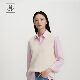 汤圆TOYO MOP2026春季 新款 时髦V领侧开缝设计毛织背心女装 上