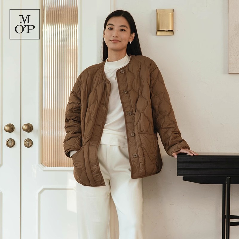 【汤圆TOYO]MOP冬新款时尚葫芦纹女士轻暖羽绒服