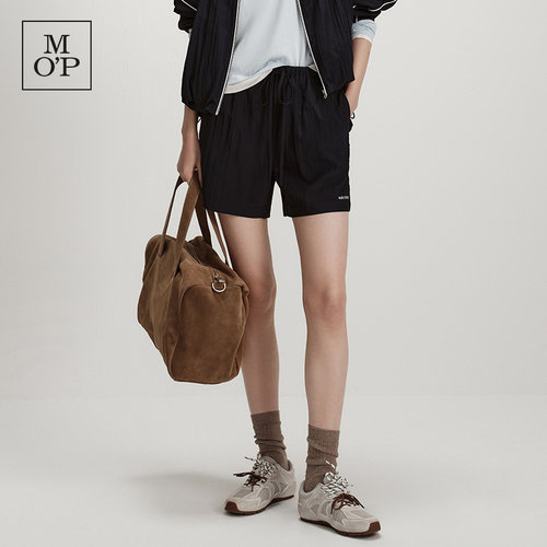 MOP醋酸混纺运动休闲宽松短裤女