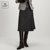 Polo MOP2025冬季 Marc 新款 果冻面料简约高级流光针织半裙女士