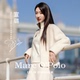 MOP冬季 100%绵羊毛静奢小香风外套女士 Polo 宣璐同款 Marc