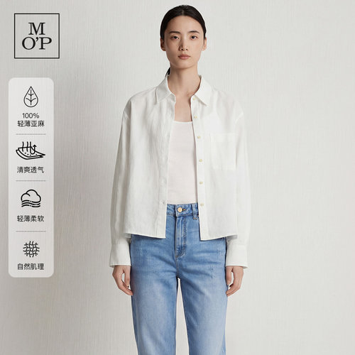 MOP法式休闲长袖衬衫女