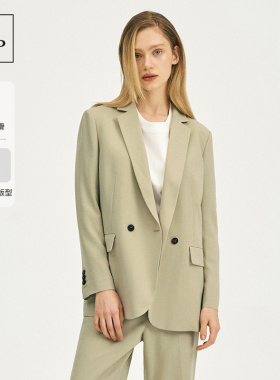 Marc O'Polo/MOP 春季新款气质醋酸纤维西服外套简约正装西装女士
